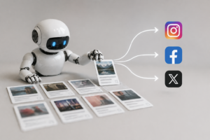 Algoritme seleccionant un missatge per a xarxes socials